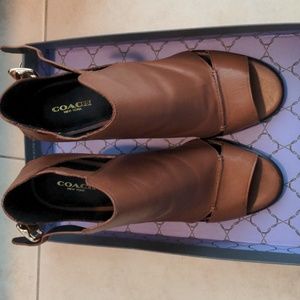 Coach leather sandals